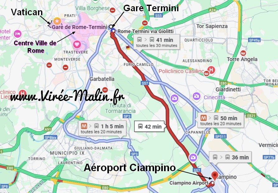 rejoindre-rome-depuis-aeroport-ciampino