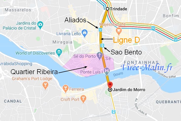 rejoindre-quartier-ribeira-depuis-trindade-porto