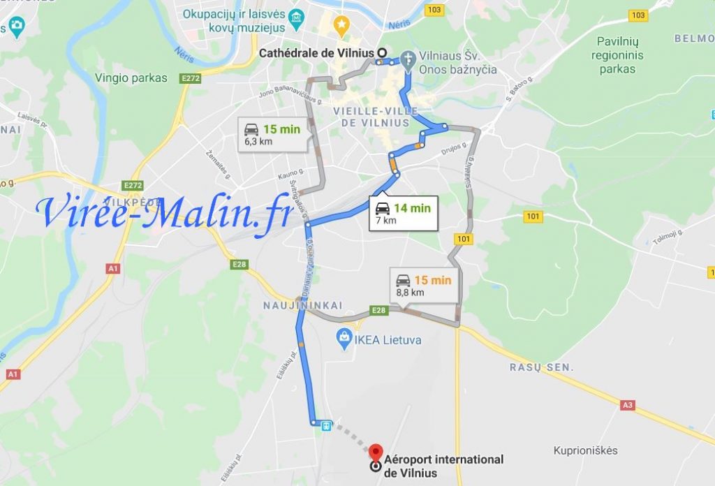 rejoindre-hotel-vilnius-aeroport