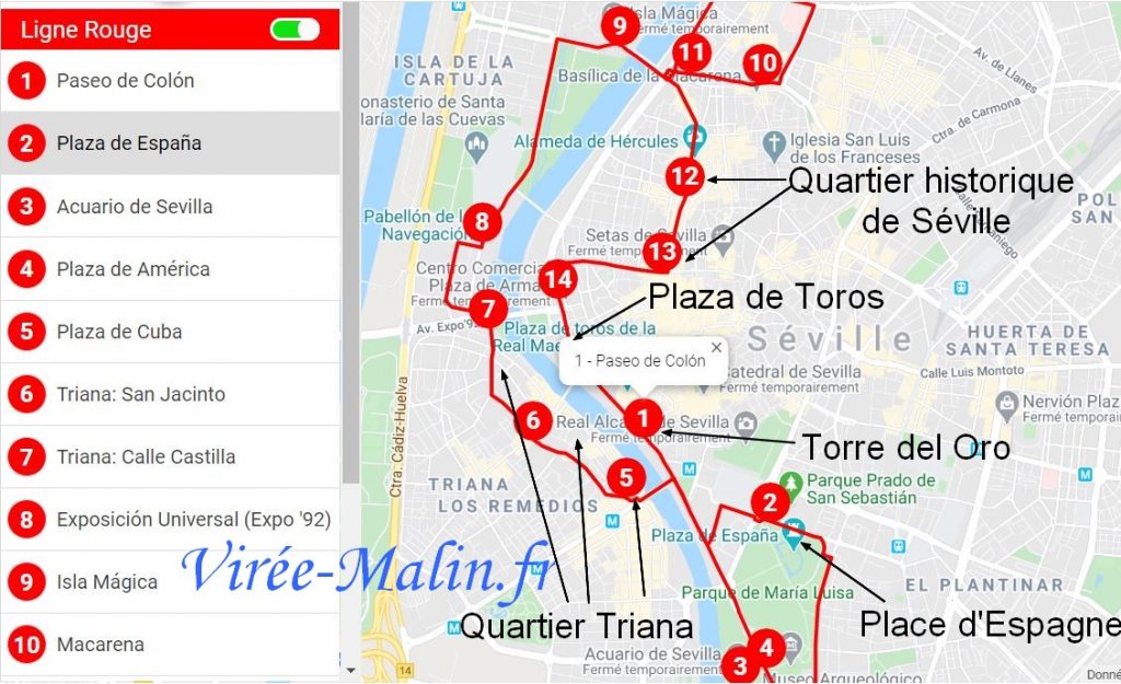 itineraire-bus-ligne-rouge-seville