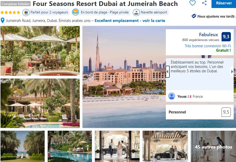 four-seasons-resort-dubai-meilleurs-hotel-dubai