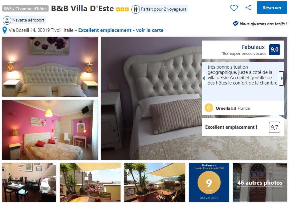 logement-proche-villa-Este-Tivoli