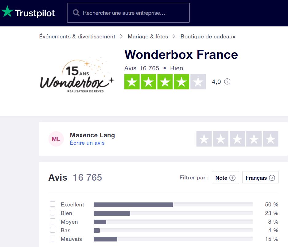avis-wonderbox-par-trustpilot