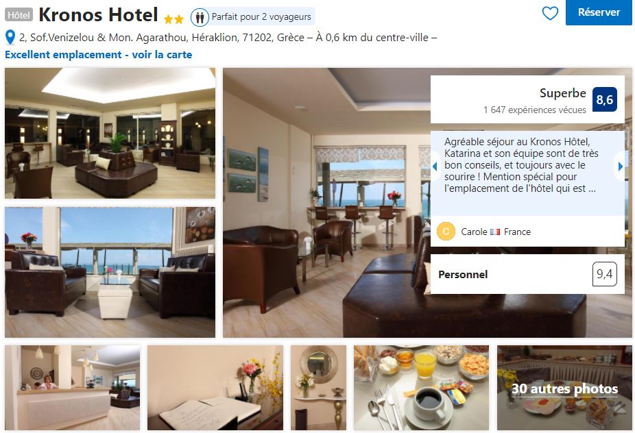 kronos-hotel-proche-quartier-historique-heraklion