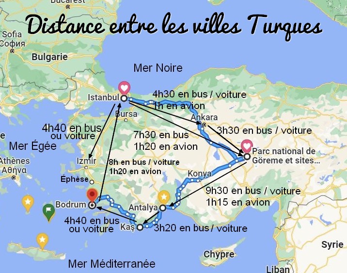 distance-voiture-location-entre-Istanbul-et-villes-Turques