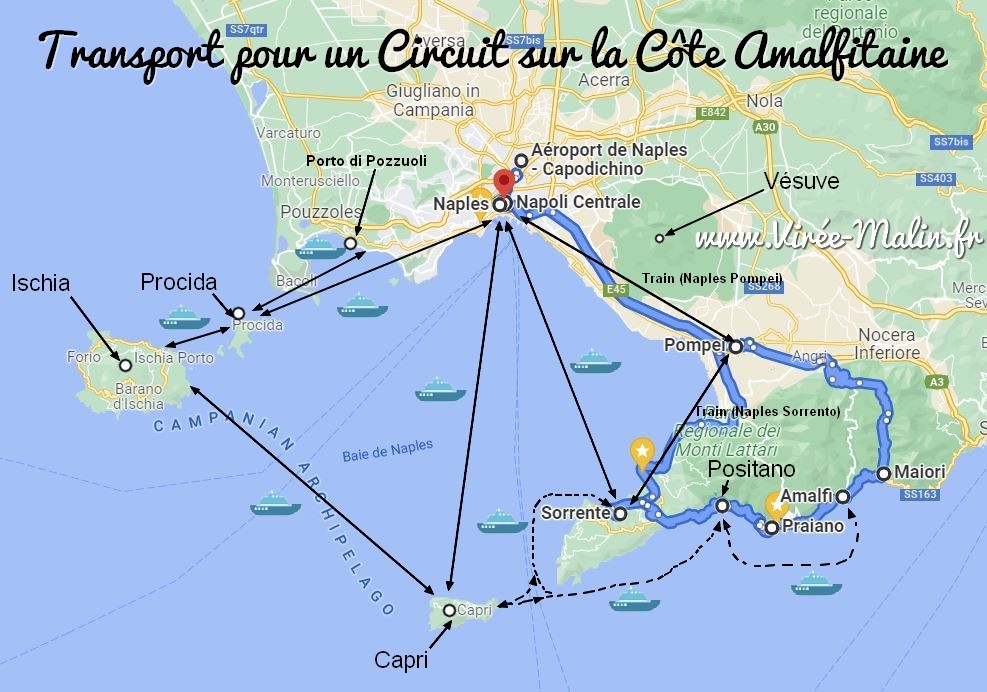 carte-trajet-bateau-ferry-pour-positano