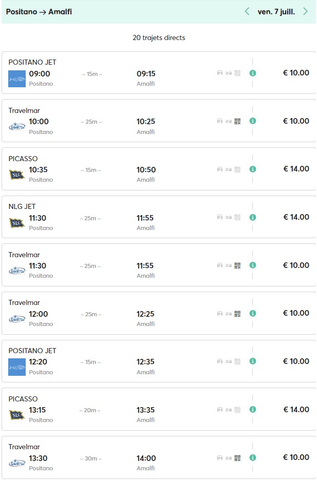 prix-billet-bateau-ferry-Positano-vers-Amalfi