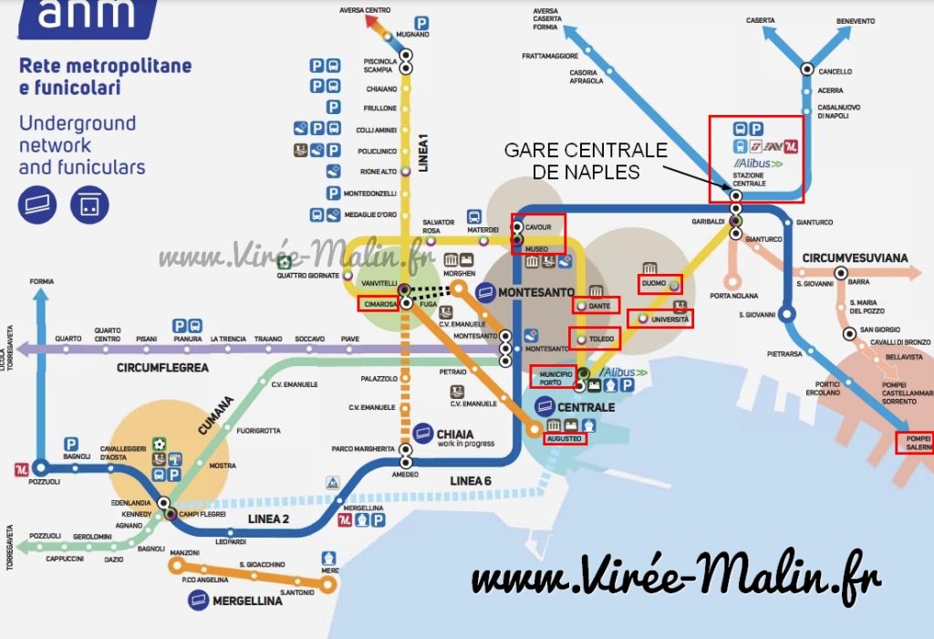 Reseau-transport-publique-Naples-Carte