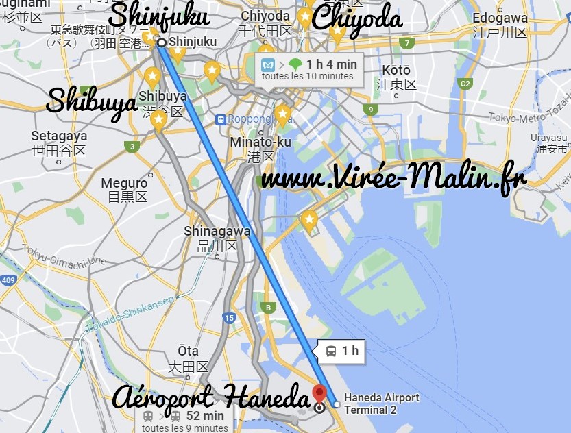 duree-trajet-Shinjuku-aeroport-Haneda-metro