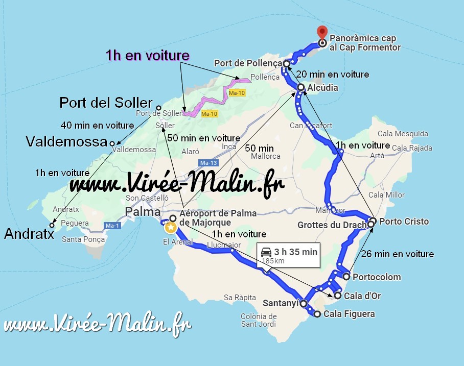 Carte-itineraire-road-trip-Majorque