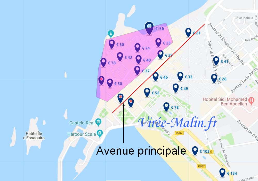 carte-pour-trouver-logement-Essaouira