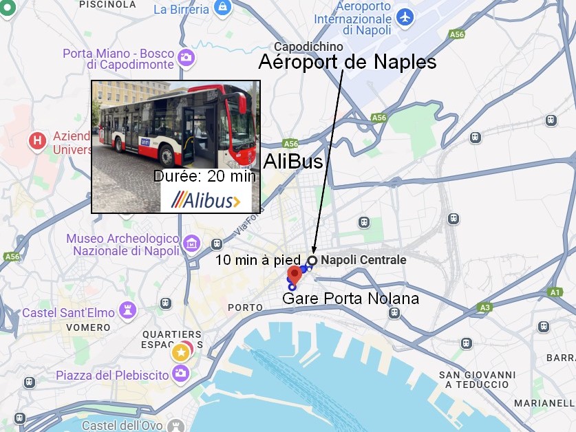 Rejoindre-gare-centrale-Naples-et-Porta-Nolana-depuis-aeroport-Naples