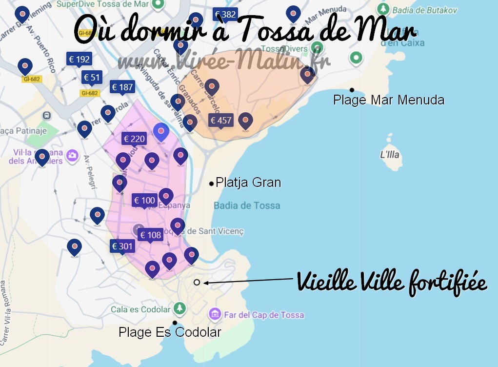 carte-ou-dormir-Tossa-de-Mar-