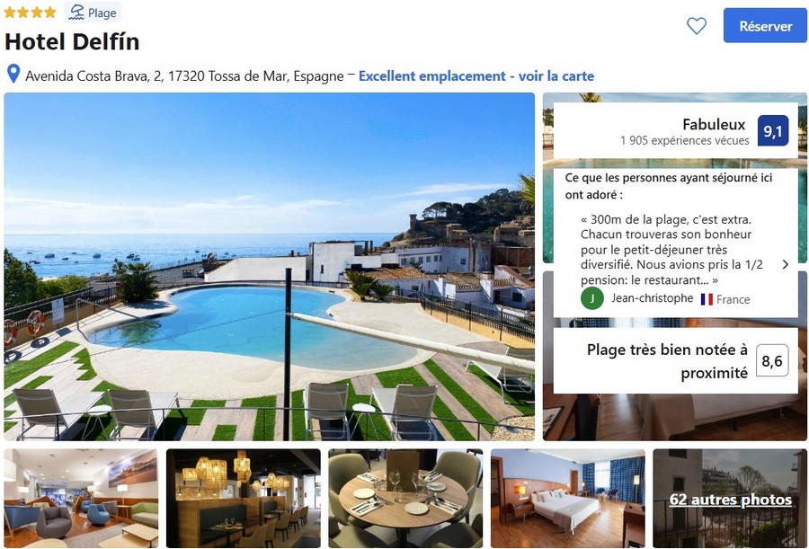 hotel-avec-piscine-Tossa-de-Mar-et-proche-plage