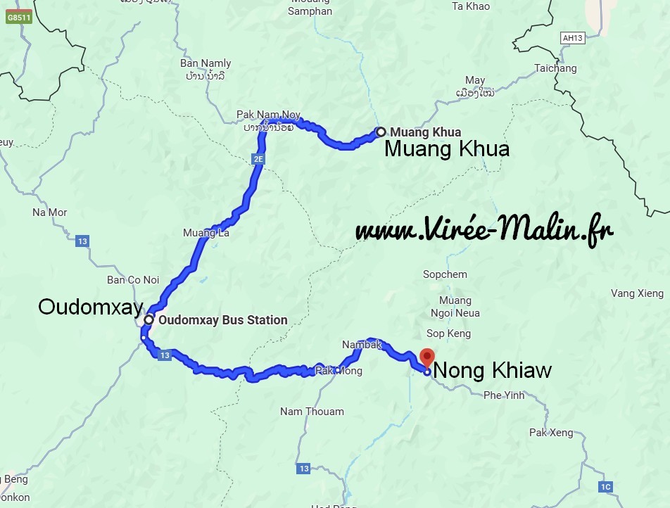 carte-comment-rejoindre-Muang-Khua-depuis-Nong-Khiaw