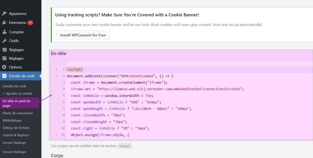 comment-installer-script-chat-bot-limova-sur-site-internet