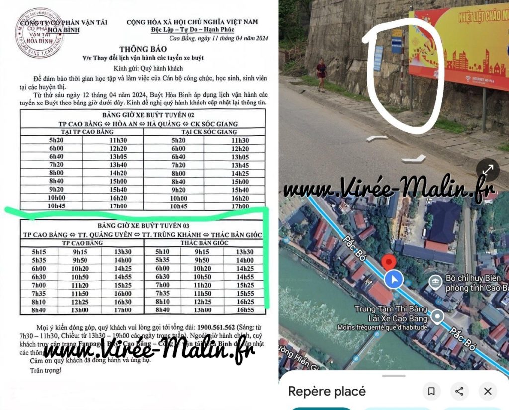 Horaire-bus-chute-eau-Ban-Gioc-Waterfall-depuis-Cao-Bang